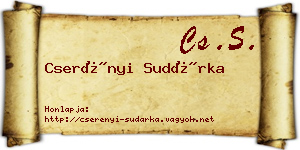 Cserényi Sudárka névjegykártya